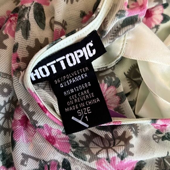 Hot Topic Sanrio colab Mint Floral Clocks & Gears Midi Dress - Picture 6 of 9